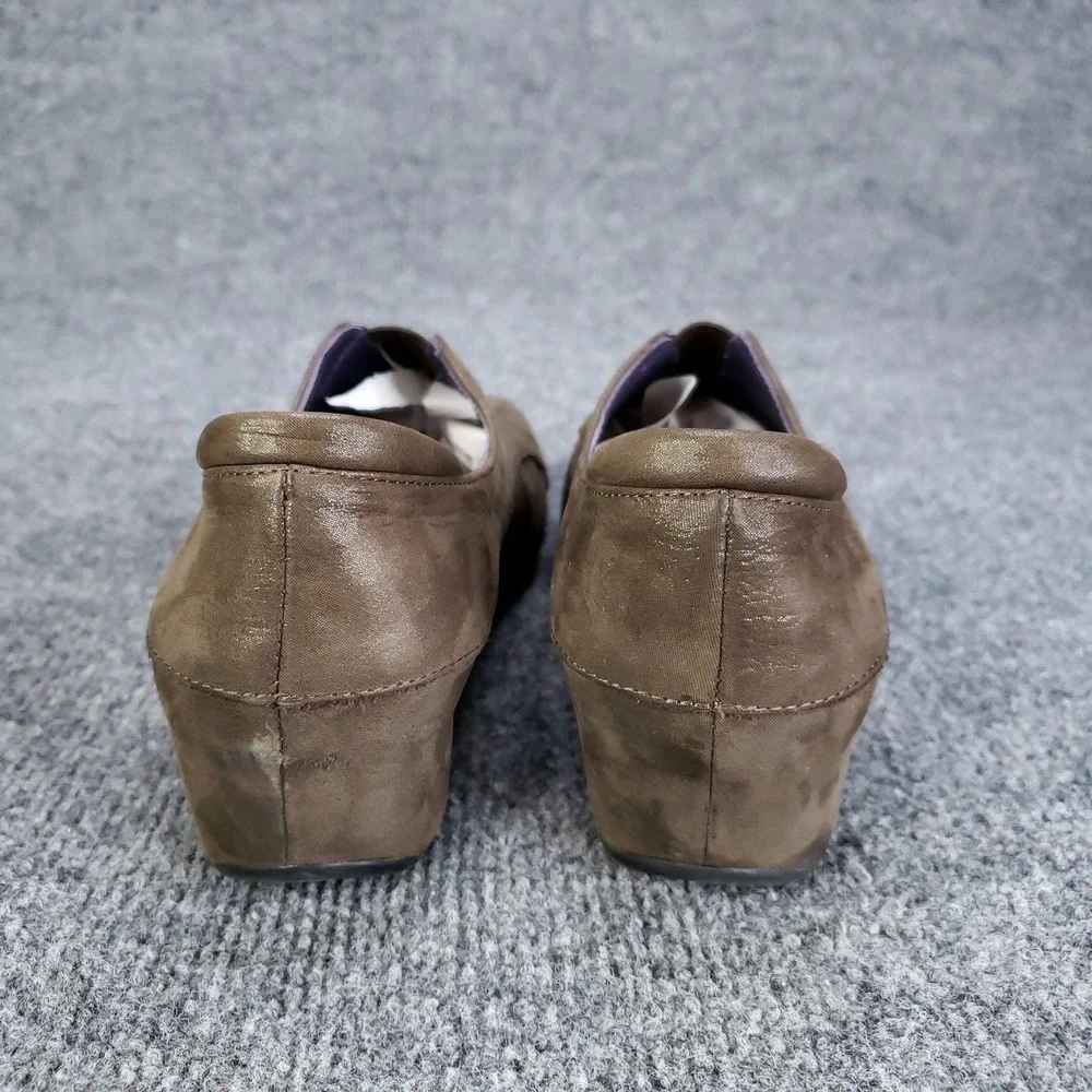 Vaneli Marka Tartufo Planet‎ Shoes Womens Size 8M Brown Wedge Slip On Comfort